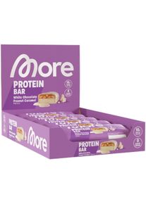 MORE NUTRITION More Protein Bar, 10 x 50 g Riegel, White Chocolate Peanut Caramel