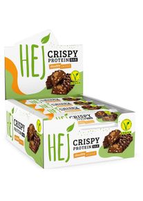 HEJ Vegan Crispy Protein Bar, 12 x 45 g Riegel, Double Peanut