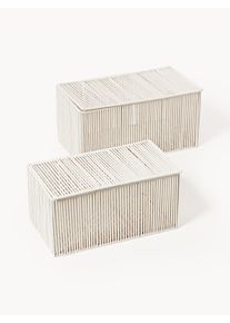 Sada ručně tkaných úložných boxů z lana Gabe, 2 díly Béžová Umělé vlakno Sada s různými velikostmi | Westwing Collection