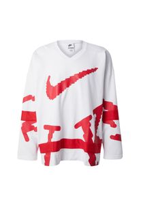 Nike Sportswear Muži Tričko 'CLUB HOCKEY' červen&aacute; / b&iacute;l&aacute; L