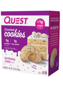 Quest Nutrition Protein Frosted Cookies, 8 x 25 g Cookie, Birthday Cake
