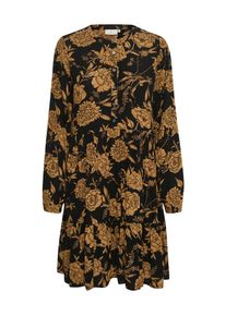 Kaffe Ženy Košilové šaty 'Evity' světle hnědá / černá 36