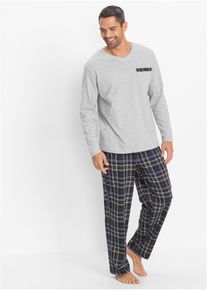 Pyžamo s dlouhým rukávem a organickou bavlnou | Bílá | Vel. 60/62 (XXL) | bonprix