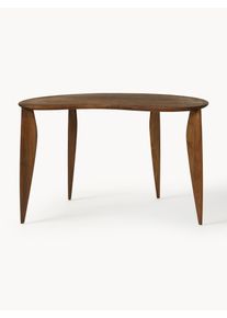 ferm LIVING Psací stůl z ořechového dřeva v organickém tvaru Feve Hnědá Dřevo, Masivní dřevo Š 117 cm, V 60 cm