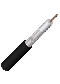 Triax KOKA 110 A+ - PE Coax Kabel, Spule 250m, schwarz (151614)
