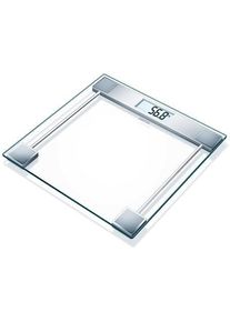 Sanitas SGS 06 Personenwaage, bis 150kg, Abschaltautomatik, Sicherheitsglas, silber/glas