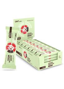 QNT Vegan Protein Bar, 28 x 40 g Riegel, Chocolate Brownie Raspberry