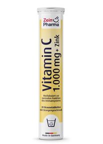 Zein Pharma Vitamin C + Zink 1000 mg, 20 Brausetabletten, Orange