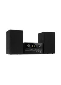 Auna Connect System S, stereo systém + reproduktor, 20 W max., internet/DAB+, černý