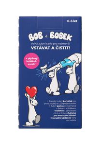 Bob a Bobek dárková sada - Velká zubní sada pro nejmenší s červeným sonickým kartáčkem
