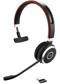 Jabra Evolve 65 SE MS Mono On Ear Headset Bluetooth Noise Cancelling kabellos schwarz