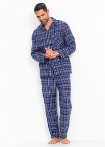 Pyžamo z měkkého flanelu s knoflíkovou lištou a dlouhým rukávem. | Červená | Vel. 48/50 (M) | flanel| bonprix