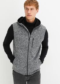 Vesta z úpletového flísu | Černá | Vel. 64/66 (3XL) | bonprix