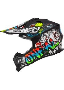 O Neal ONeal 2SRS Rancid, motocross helmet , color: Matt Black/White/Red/Blue , size: L