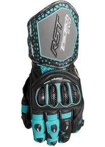 RST TracTech Evo 4 S25, gloves women , color: Black/Turquoise , size: 9