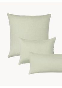 Lněný povlak na polštář se sepraným efektem Airy Zelená Len Š 50 cm, D 70 cm | Westwing Collection