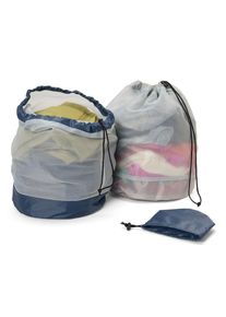 Tchibo - Outdoorové síťované sáčky - barva: modrá