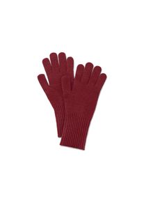 Tchibo - Pleten&eacute; rukavice s vlnou - barva: červen&aacute;