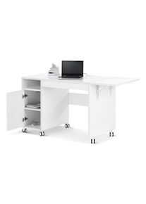 Tchibo - Multifunkční stůl s rozkládací stolní deskou - barva: bílá