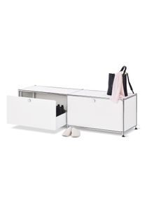 Tchibo - N&iacute;zk&aacute; kovov&aacute; skř&iacute;ňka &raquo;Cn3&laquo; se z&aacute;suvkami - barva: b&iacute;l&aacute;