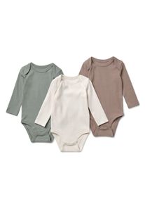 Tchibo - Žebrovan&aacute; body s dlouh&yacute;m ruk&aacute;vem pro miminka - pro miminko - vel. 74/80 - barva: b&iacute;l&aacute;