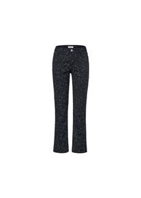 Tchibo - Dž&iacute;ny straight s potiskem &ndash; Fit &raquo;Kira&laquo; - pro ženy - vel. 42 - barva: čern&aacute;/s potiskem