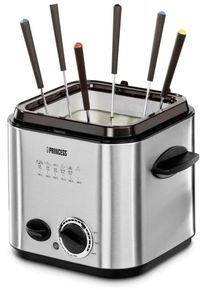 Princess 182611 Fritteuse Fondue 1,2 Liter 840 Watt Edelstahl
