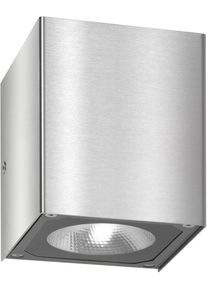 LCD Up & Down LED-Wandleuchte Au&szlig;enleuchte Au&szlig;enbeleuchtung 2x7 Watt Edelstahl