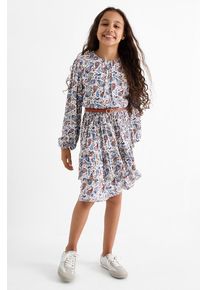C&Amp;A Šaty s páskem-se vzorem, Modré, Größe: 158