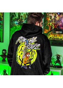 Rick y Morty - Sudadera con capucha Portal Boyz Glow in the Dark negra - S - Negro