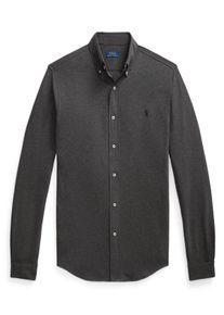 Velké Velikosti - Polo Ralph Lauren - Federlehké síťované tričko s výšivkou hráče póla - 3XL - Antracit