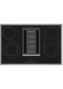 Bosch PKM845F11E autarkes Elektro-Kochfeld 80cm breit Glaskeramik Dunstabzug Edelstahl-Rahmen