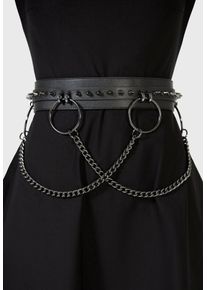 Killstar x Kihilist - Learn From Miseries Black - Pásek - Černá - XL/XXL - 100% Polyuretan,Falešná kůže