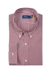Velk&eacute; Velikosti - Polo Ralph Lauren - Pruhovan&eacute; strečov&eacute; tričko s v&yacute;&scaron;ivkou jezdce na koni - 5XL - Bourdeaux