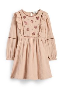 C&Amp;A Květinové motivy-mušelínové šaty, Růžové, Größe: 140