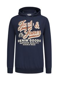 Jack & Jones Velké Velikosti - Jack & Jones - Mikina s potiskem loga a měkkou vnitřní stranou - 6XL - Námořnická Modrá