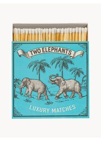 Archivist Designové zápalky Two Elephants Tyrkysová Dřevo Š 11 cm, V 11 cm