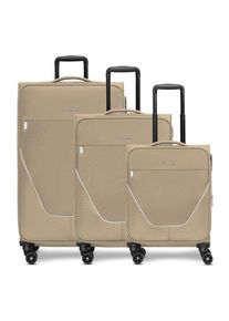 Stratic taska 4-Rollen Kofferset 3tlg. mit Dehnfalte gelb