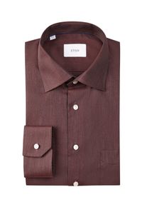 Velk&eacute; Velikosti - ETON - Lehk&aacute; flanelov&aacute; ko&scaron;ile s decentn&iacute; ryb&iacute; kostkou - 46 - Bourdeaux