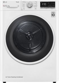 LG RT80V9 Wärmepumpentrockner 8kg LED-Display Smart ThinQ Auto-Funktion Türanschlag wechselbar weiß