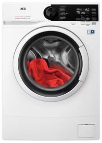 AEG LSR6F70268 Waschmaschine Frontlader 6kg 1200U/min Aqua Control ProSense-Mengenautomatik Kindersicherung weiß