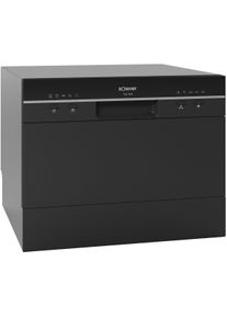 Bomann TSG 7405 Tisch-Geschirrspüler, 55cm breit, 6 Maßgedecke, 5 Programme, Startvorwahl, schwarz (774041)
