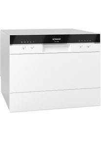 Bomann TSG 7405 Tischgeschirrspüler, 55cm breit, 6 Maßgedecke, 5 Programme, Programm-Startvorwahl, weiß (774042)