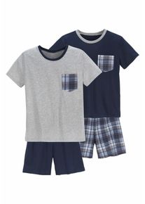 Le Jogger Chlapci Pyžamo marine modr&aacute; / &scaron;ed&yacute; mel&iacute;r 122/128