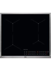 AEG IAE64411XB Autarkes Induktionskochfeld, 57,6 cm breit, Kindersicherung, Öko-Timer, OptiFit Frame, SenseBoil, Edelstahlrahmen, schwarz