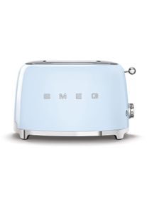 Smeg TSF01PBEU 50"s Style Toaster, 950 W, 2-Schlitze, 6 Röststufen, pastellblau