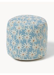 Palais Ručně vyroben&yacute; interi&eacute;rov&yacute; a exteri&eacute;rov&yacute; puf Lara Modr&aacute; Uměl&eacute; vlakno &Oslash; 50 cm, V 40 cm