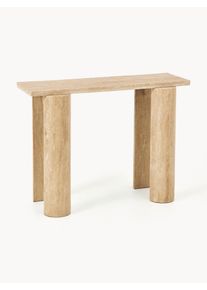 Travertinový konzolový stolek Disa Béžová Travertin Š 110 cm, V 75 cm | Westwing Collection
