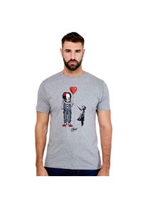 Pennywise mit Herz Ballon T-Shirt für Stephen Kings ES Fans - S - Grau - Chunk
