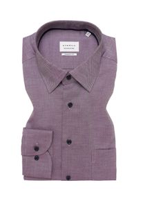 Velk&eacute; Velikosti - Eterna - Bavlněn&aacute; ko&scaron;ile se strukturou, pohodln&yacute; střih - 46 - Tmavě červen&aacute;